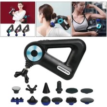 Elizmoda 12 Başlıklı Profesyonel Masaj Tabancası Çok Fonksiyonlu (5067)