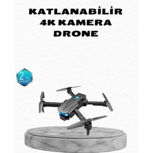 Epilons 4K Kamera Özellikli Katlanabilir Drone Wi-Fi Yükseklik Sabitlemeli
