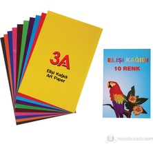 Ark 3A Elişi Kağıdı 10'lu Dosyalı Renkli Çeşitleriyle Sanat Projeleri İçin