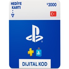 SONY Playstation Store 2000 TL Hediye Kartı Dijital Kod TR Menşeli Oyun İçin Kullanım