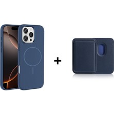 Apple iPhone 15 Pro Max Kılıf M-Safe. + Zore Magnetik Cardsafe Kartlık (Ikisi Bir Arada)