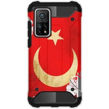 Egstech Xiaomi 10T - 10T Pro Kılıf Army Tank Full Koruma Antishock - Türk Bayrağı