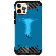 Egstech Apple iPhone 12 Pro Max Kılıf Desenli Antishock Crash Kapak - Deep Sea