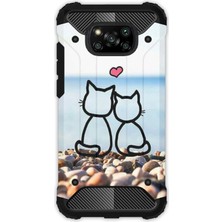 Egstech Xiaomi Poco X3 Nfc - X3 Pro Kılıf Army Tank Full Koruma Antishock - Kedilerin Aşkı