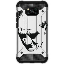 Egstech Xiaomi Poco X3 Pro - X3 Nfc Kılıf Desenli Antishock Crash Kapak - Ata Silüet