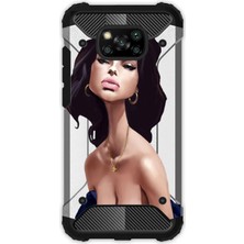 Egstech Xiaomi Poco X3 Pro - X3 Nfc Kılıf Desenli Antishock Crash Kapak - Icon