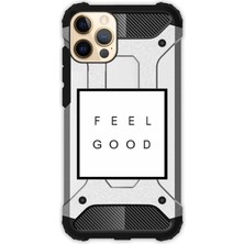 Egstech Apple iPhone 12 Pro Max Kılıf Desenli Antishock Crash Kapak - Feel Good