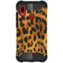 Egstech Samsung Galaxy A20 - A30 Kılıf Army Tank Full Koruma Antishock - Leopar Kürk