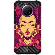Egstech Xiaomi Redmi Note 9 5g Kılıf Desenli Antishock Crash Kapak - Frida Mandala