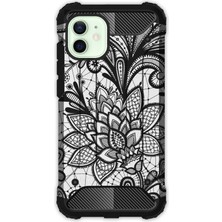 Egstech Apple iPhone 12 / 12 Pro Kılıf Army Tank Full Koruma Antishock - Mandala Gül