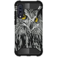 Egstech Samsung Galaxy A70 Kılıf Army Tank Full Koruma Antishock - Baykuş Bakışı