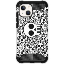 Egstech Apple iPhone 13 Kılıf Army Tank Full Koruma Antishock - Skull White