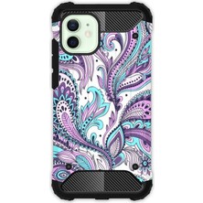 Egstech Apple iPhone 12 / 12 Pro Kılıf Army Tank Full Koruma Antishock - Mavi Mandala