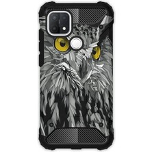 Egstech Oppo A15 - Oppo A15S Kılıf Army Tank Full Koruma Antishock - Baykuş Bakışı