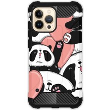 Egstech Apple iPhone 13 Pro Max Kılıf Army Tank Full Koruma Antishock - Sevimli Panda