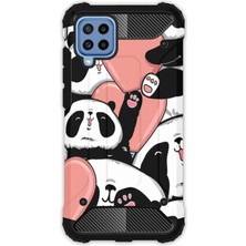 Egstech Samsung Galaxy M22 A22 M32 Kılıf Army Tank Full Koruma Antishock - Sevimli Panda