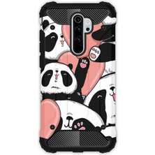 Egstech Xiaomi Redmi Note 8 Pro Kılıf Army Tank Full Koruma Antishock - Sevimli Panda