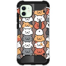 Egstech Apple iPhone 12 / 12 Pro Kılıf Army Tank Full Koruma Antishock - Nankör Kedi