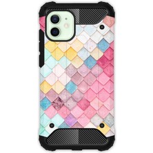 Egstech Apple iPhone 12 / 12 Pro Kılıf Army Tank Full Koruma Antishock - Renkli Çatı