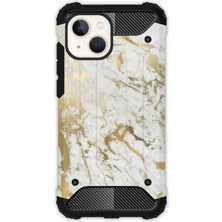 Egstech Apple iPhone 13 Kılıf Army Tank Full Koruma Antishock - Altın Mermer