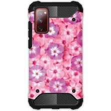 Egstech Samsung Galaxy S20 Plus Kılıf Army Tank Full Koruma Antishock - Çiçekli Sss