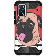 Egstech Oppo A16 Kılıf Army Tank Full Koruma Antishock - Uyuşuk Pug