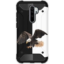 Egstech Xiaomi Redmi Note 8 Pro Kılıf Army Tank Full Koruma Antishock - Siyah Beyaz Parçalı