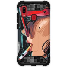Egstech Samsung Galaxy A20 - A30 Kılıf Army Tank Full Koruma Antishock - Cool Girl