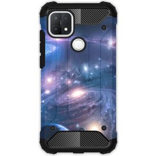 Egstech Oppo A15 - Oppo A15S Kılıf Army Tank Full Koruma Antishock - Uzay Boşluğu