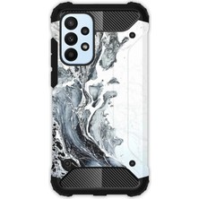 Egstech Samsung Galaxy A23 Kılıf Army Tank Full Koruma Antishock - Granit Mermer