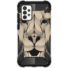 Egstech Samsung Galaxy A32 4g Kılıf Army Tank Full Koruma Antishock - Altın Aslan Mandala