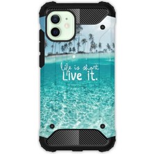 Egstech Apple iPhone 12 / 12 Pro Kılıf Army Tank Full Koruma Antishock - Hayat Kısa