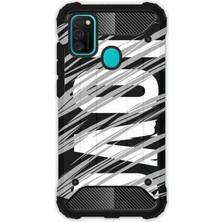 Egstech Samsung Galaxy M21 / M30S Kılıf Army Tank Full Koruma Antishock - Gri Aşk Love Tema