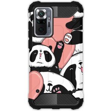 Egstech Xiaomi Redmi Note 10 Pro Kılıf Army Tank Full Koruma Antishock - Sevimli Panda