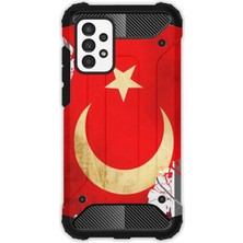 Egstech Samsung Galaxy A32 4g Kılıf Army Tank Full Koruma Antishock - Türk Bayrağı