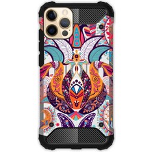 Egstech Apple iPhone 12 Pro Max Kılıf Desenli Antishock Crash Kapak - Mandala Aşk