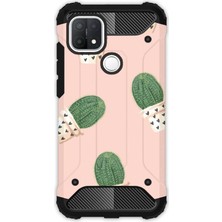 Egstech Oppo A15 - Oppo A15S Kılıf Army Tank Full Koruma Antishock - Cactus