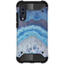 Egstech Samsung Galaxy A70 Kılıf Army Tank Full Koruma Antishock - Ametist Taşı