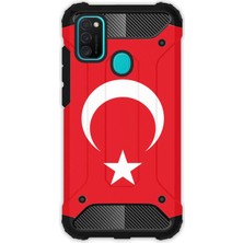 Egstech Samsung Galaxy M21 / M30S Kılıf Army Tank Full Koruma Antishock - Canım Türkiye