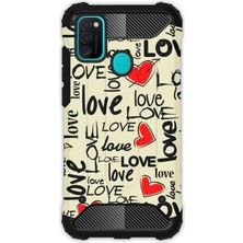 Egstech Samsung Galaxy M21 / M30S Kılıf Army Tank Full Koruma Antishock - Love Letter