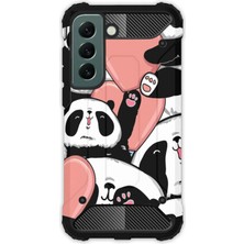 Egstech Samsung Galaxy S21 Fe Kılıf Army Tank Full Koruma Antishock - Sevimli Panda