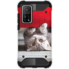 Egstech Xiaomi 10T - 10T Pro Kılıf Army Tank Full Koruma Antishock - Saklambaç Kedi