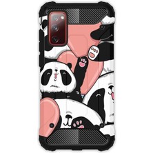 Egstech Samsung Galaxy S20 Fe Kılıf Army Tank Full Koruma Antishock - Sevimli Panda