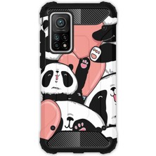 Egstech Xiaomi 10T - 10T Pro Kılıf Army Tank Full Koruma Antishock - Sevimli Panda