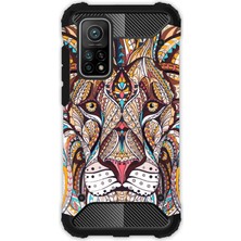 Egstech Xiaomi 10T - 10T Pro Kılıf Desenli Antishock Crash Kapak - Aslan Mandala
