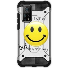 Egstech Xiaomi 10T - 10T Pro Kılıf Desenli Antishock Crash Kapak - Life Is Fun