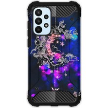 Egstech Samsung Galaxy A23 Kılıf Army Tank Full Koruma Antishock - Ayyıldız Neon Mandala