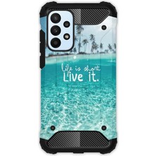 Egstech Samsung Galaxy A23 Kılıf Army Tank Full Koruma Antishock - Hayat Kısa