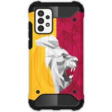 Egstech Samsung Galaxy A32 4g Kılıf Army Tank Full Koruma Antishock - Sarı Kırmızı Şampiyon