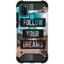 Egstech Samsung Galaxy M21 / M30S Kılıf Army Tank Full Koruma Antishock - Follow Your Dreams